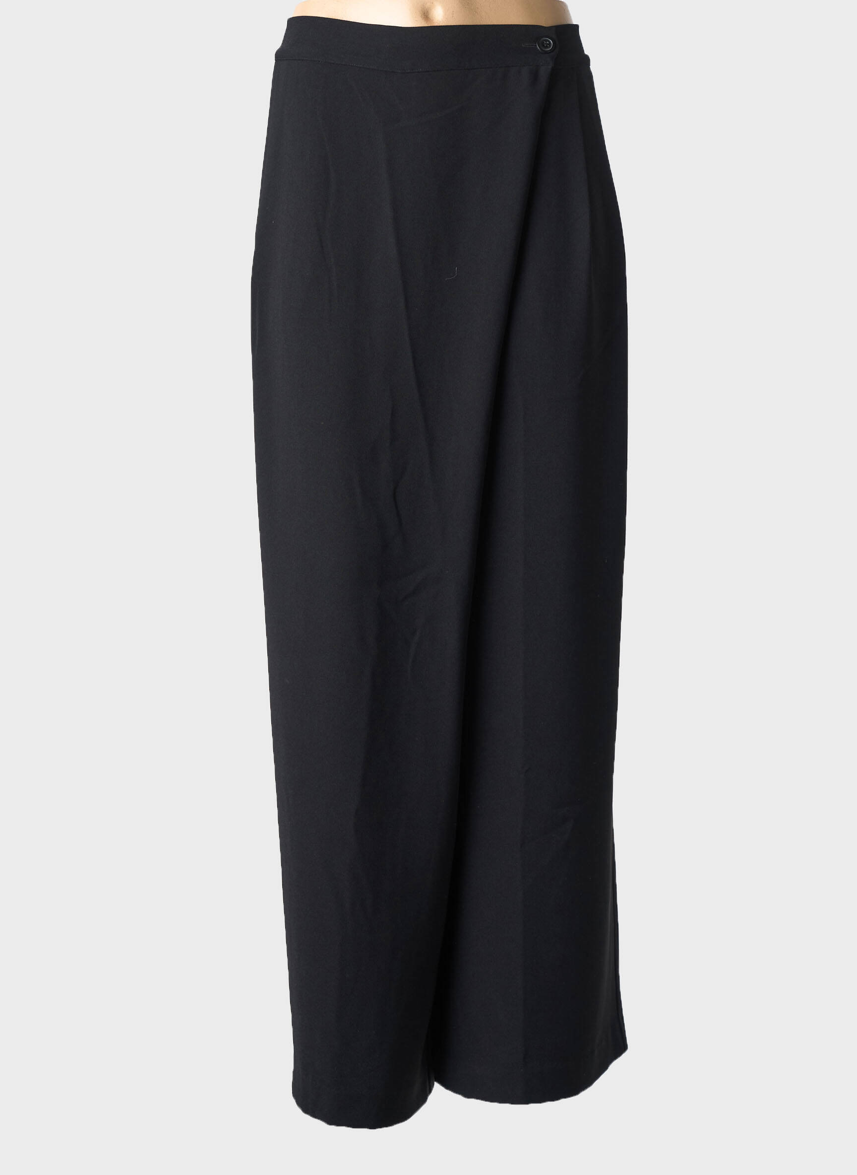 Pantalon droit taille élastique noir MASAI femme