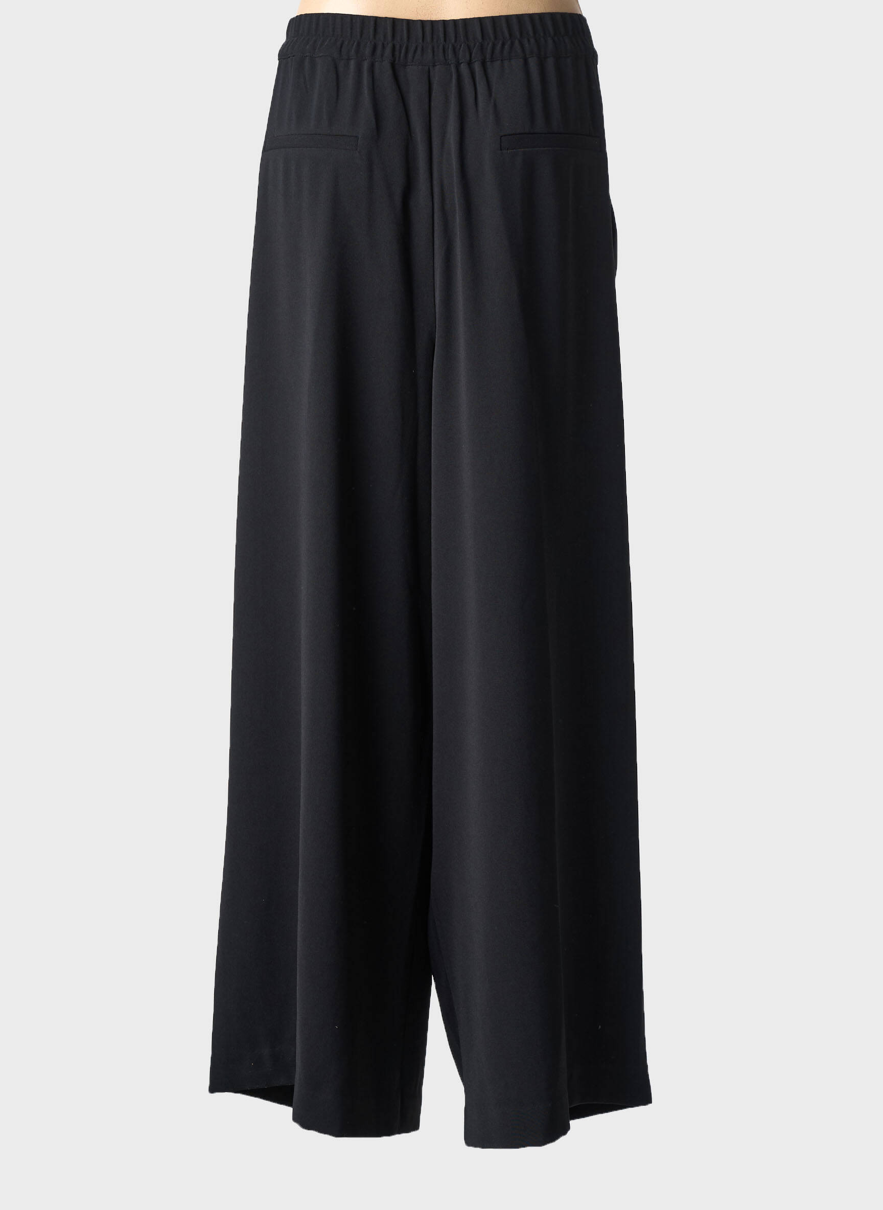 Pantalon droit taille élastique noir MASAI femme