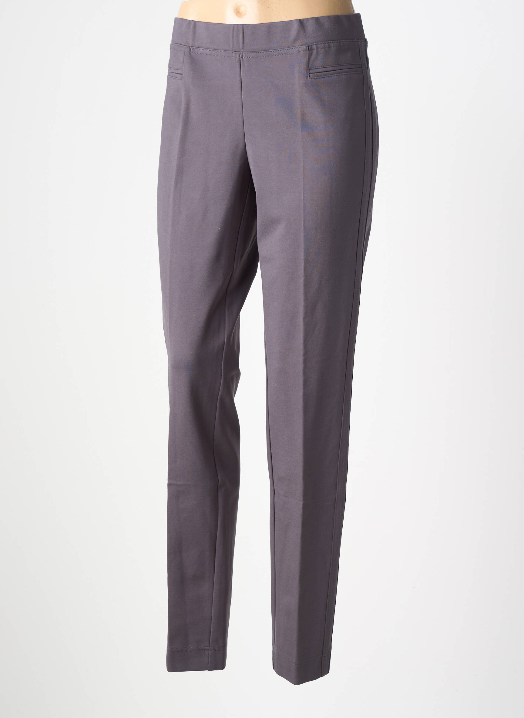 Pantalon slim taille élastique gris ASCARI femme