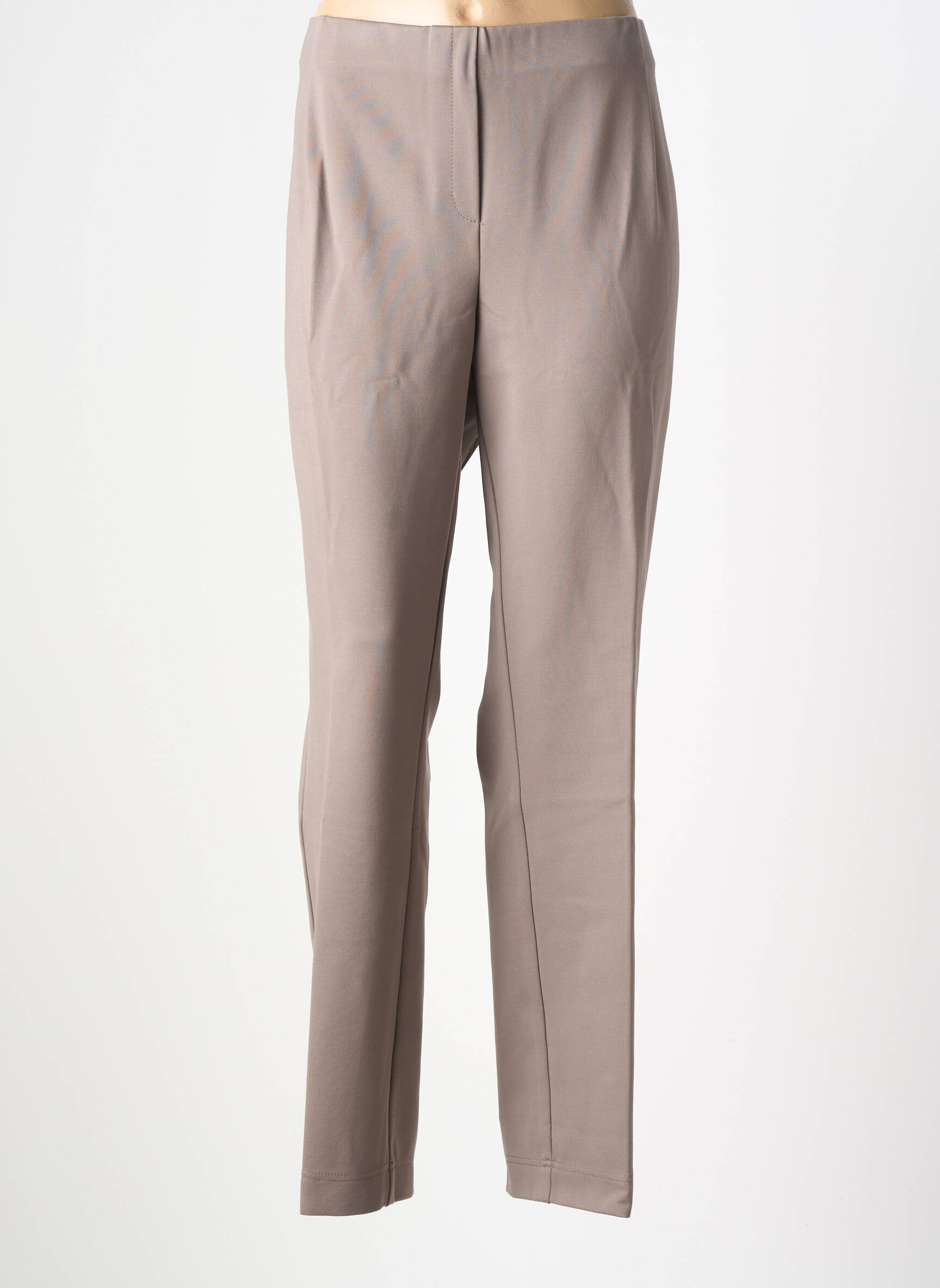 Pantalon droit taille élastique gris ADELINA BY SCHEITER femme