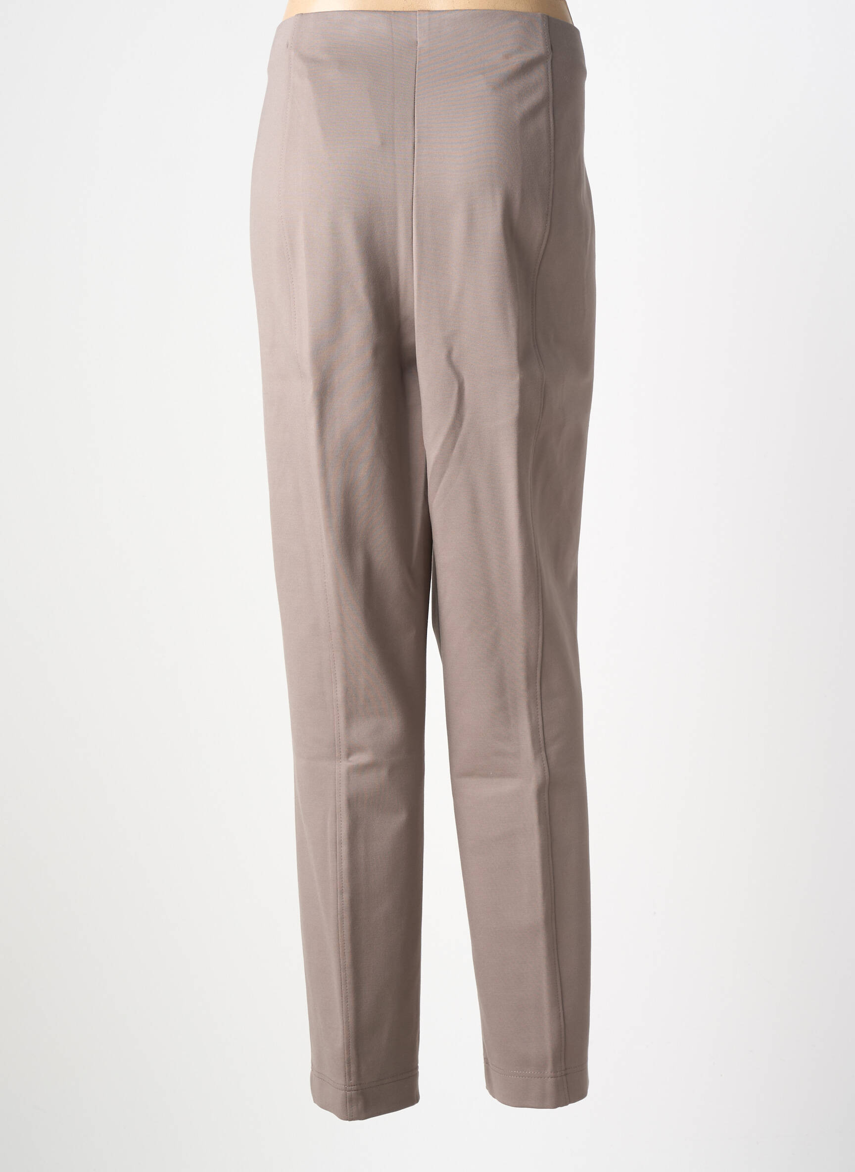 Pantalon droit taille élastique gris ADELINA BY SCHEITER femme