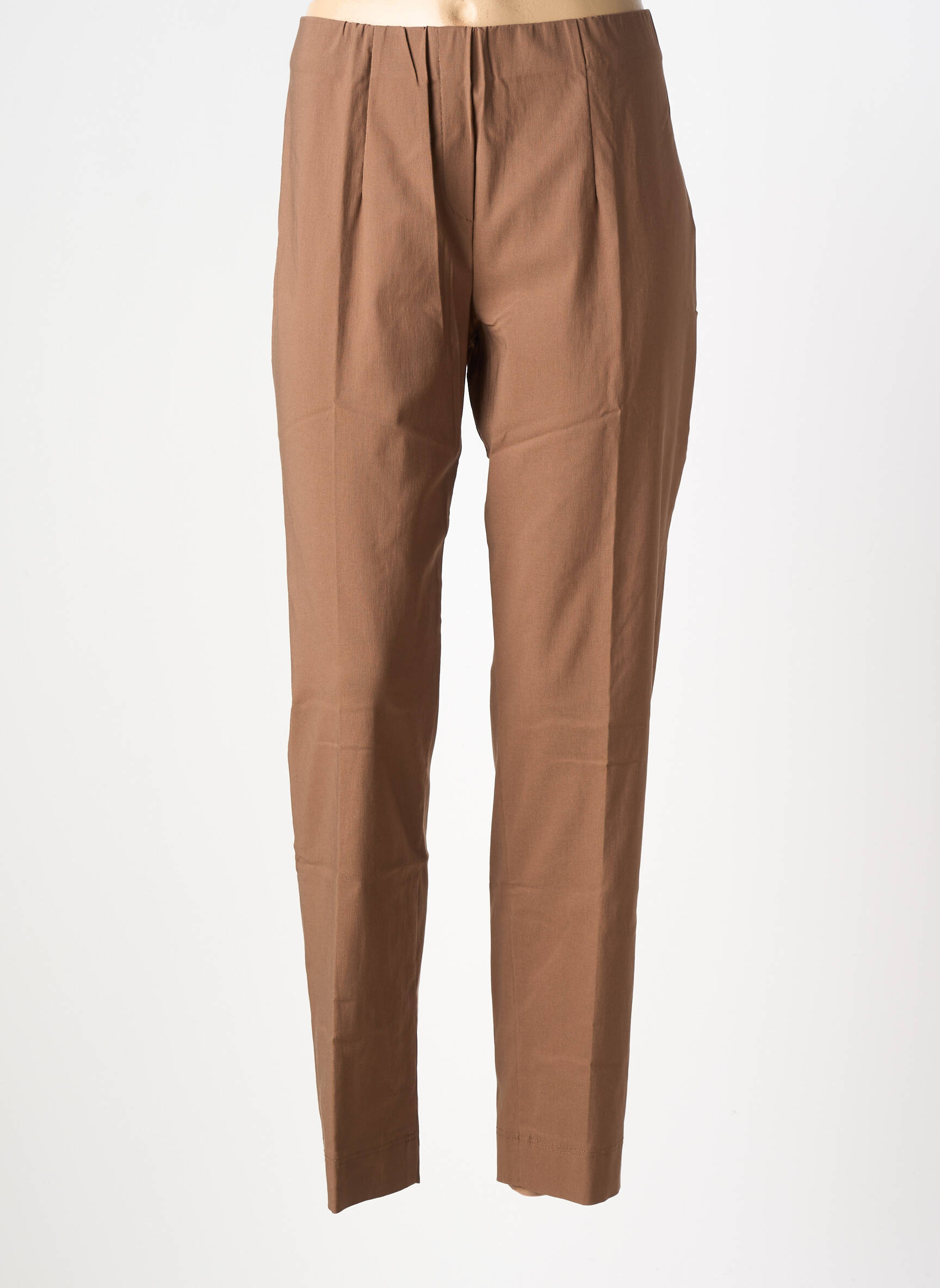 Pantalon droit taille élastique marron KJBRAND femme