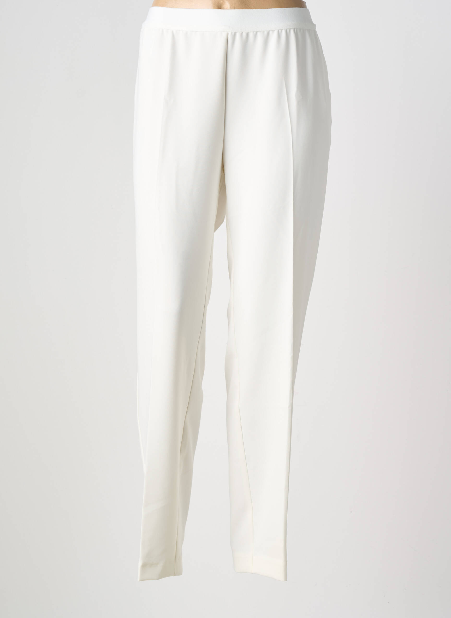 Pantalon droit taille élastique blanc RAPHAELA BY BRAX femme