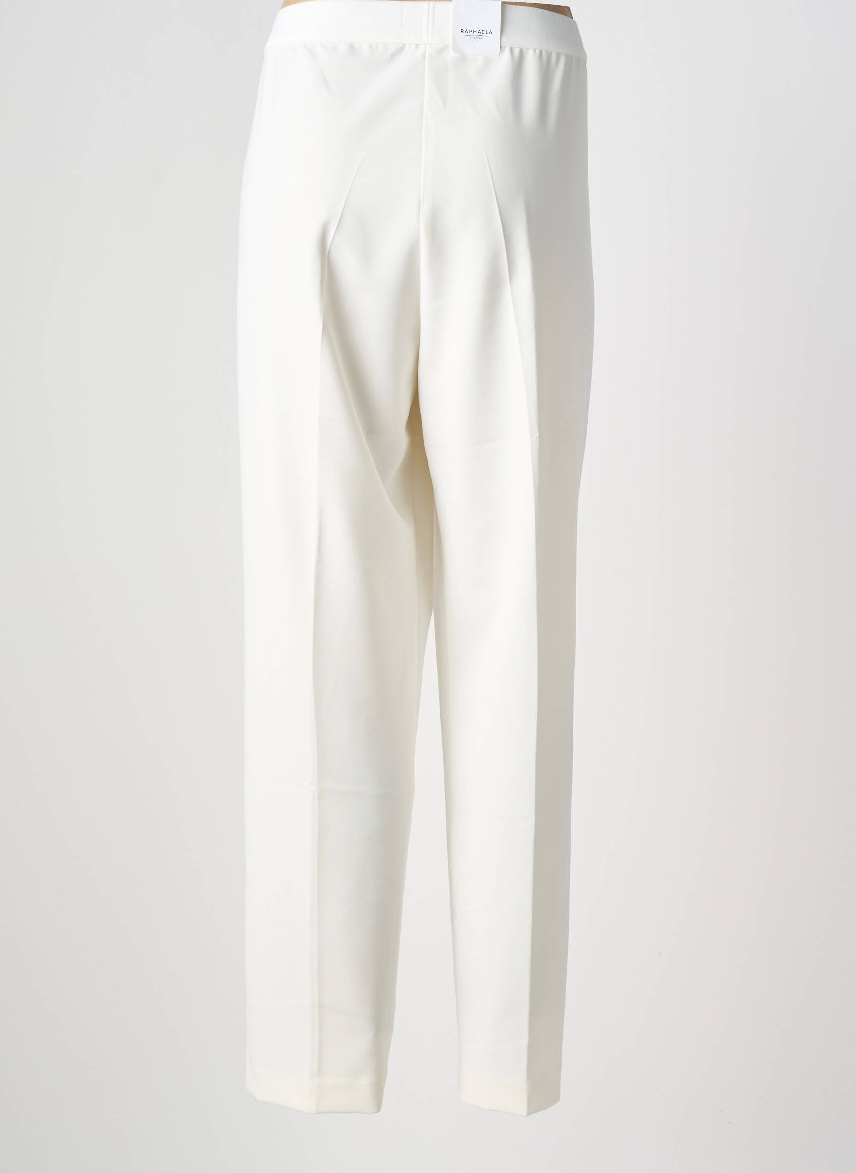 Pantalon droit taille élastique blanc RAPHAELA BY BRAX femme