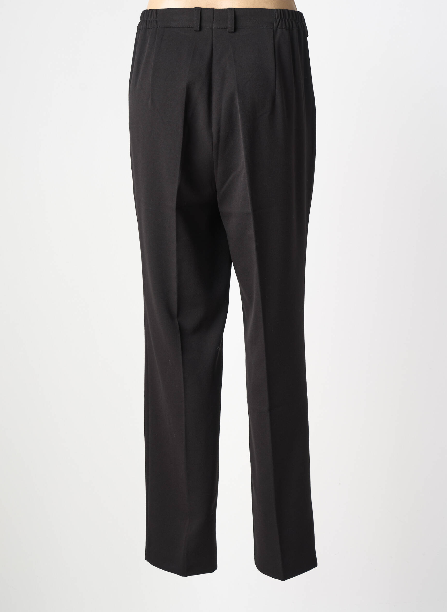Pantalon droit taille élastique noir ADELINA BY SCHEITER femme
