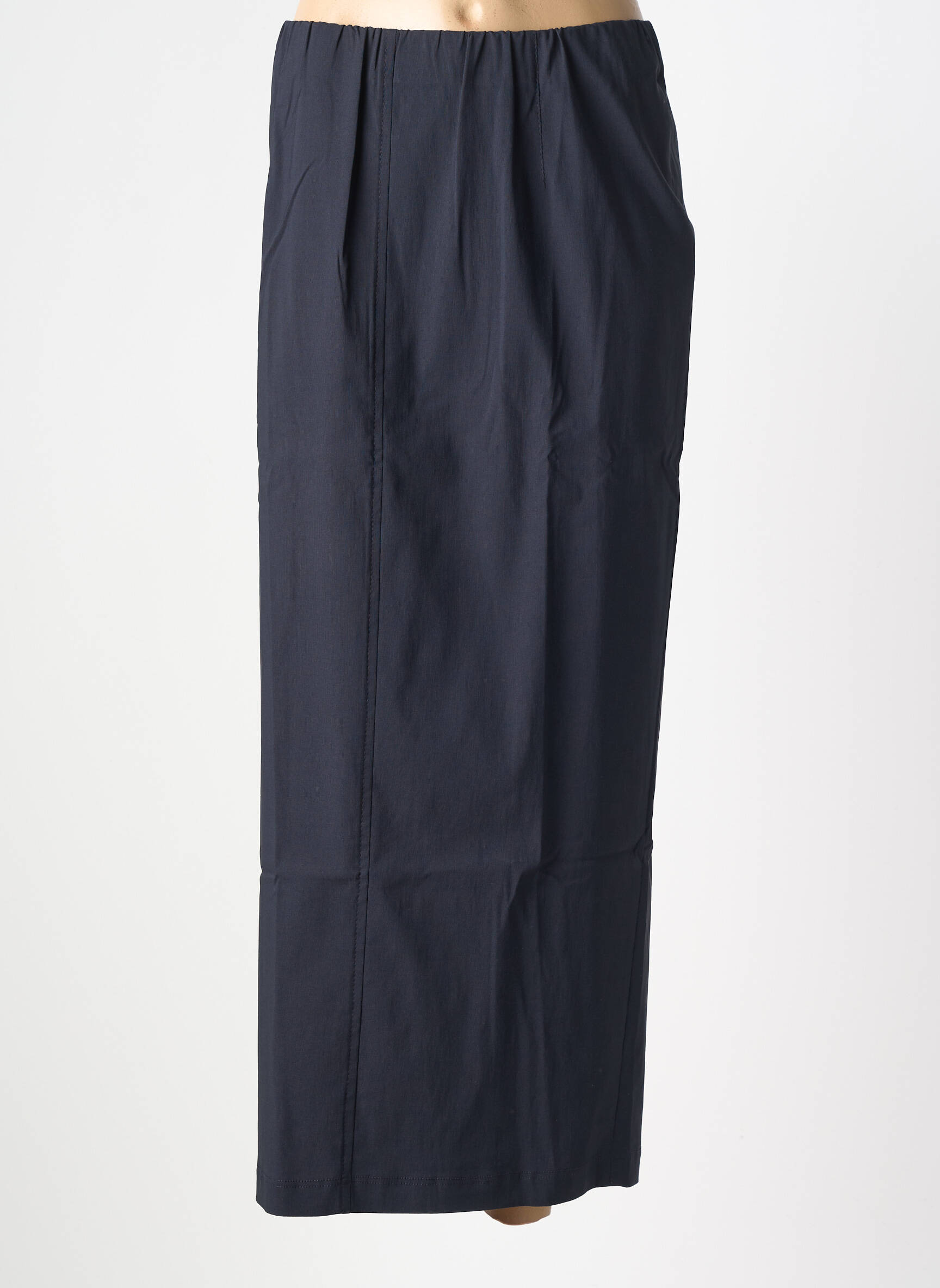 Jupe longue coupe droite bleu KJBRAND femme