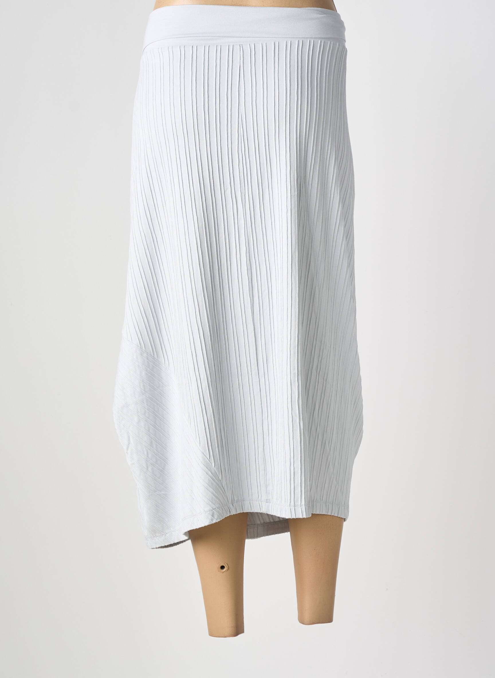 Jupe longue coupe droite gris VETONO femme