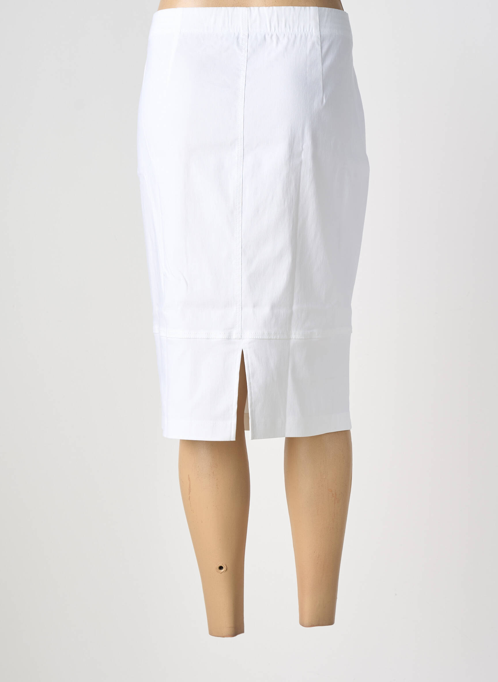 Jupe mi-longue coupe droite blanc VERPASS femme