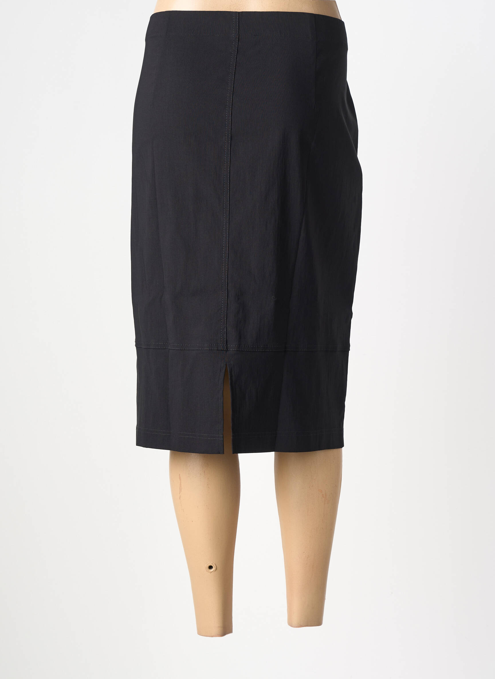 Jupe mi-longue coupe droite noir VERPASS femme