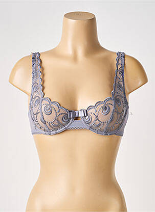 Soutien-gorge effet matière satinée haut soutien-gorge balconnet gris PASSIONATA femme