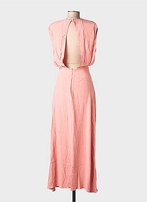 Robe longue manches courtes manches courtes rose LOUIZON femme