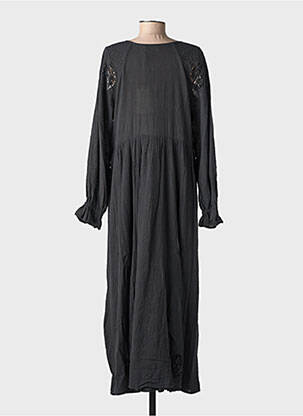 Robe longue manches longues manches longues noir MAISON HOTEL femme