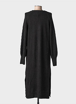 Robe pull coupe droite manches longues noir SOAKED femme