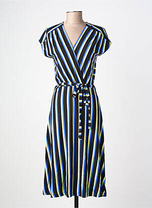 Robe mi-longue manches courtes manches courtes bleu KING LOUIE femme