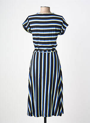 Robe mi-longue manches courtes manches courtes bleu KING LOUIE femme