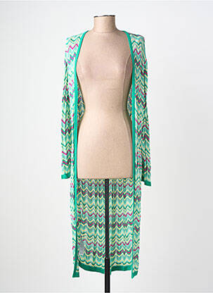 Gilet manches longues manches longues vert SURKANA femme