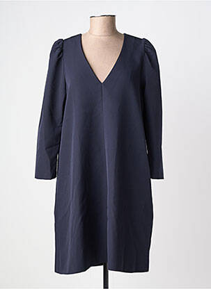 Robe mi-longue manches longues manches longues bleu LOLA ESPELETA femme