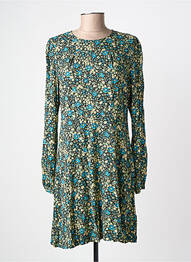Robe mi-longue imprimé fleurs manches longues vert KING LOUIE femme