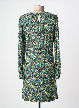 Robe mi-longue imprimé fleurs manches longues vert KING LOUIE femme