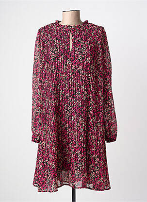 Robe courte coupe fluide manches longues rose ARTLOVE femme