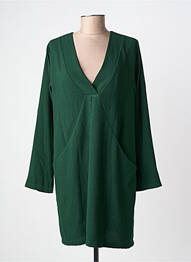 Robe courte manches longues manches longues vert PAKO LITTO femme