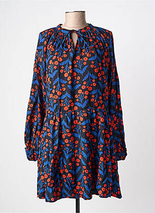 Robe courte manches longues manches longues bleu COMPAÑIA FANTASTICA femme