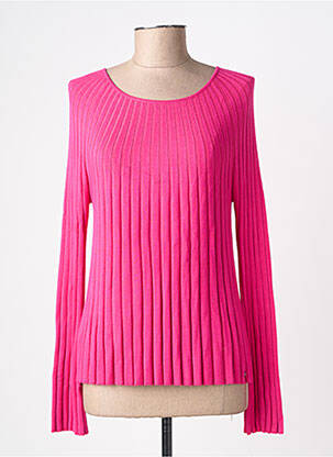 Pull stretch manches longues rose SURKANA femme