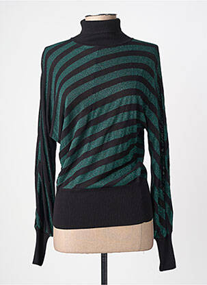 Pull col roulé coupe cintrée manches longues noir KING LOUIE femme