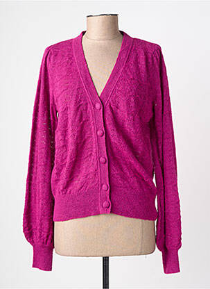 Gilet manches longues coupe cintrée violet KING LOUIE femme
