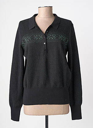 Polo manches longues manches longues noir KING LOUIE femme