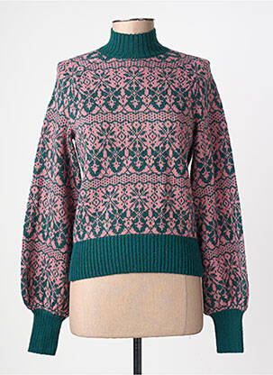 Pull coupe cintrée manches longues vert KING LOUIE femme