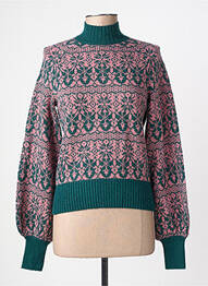 Pull coupe cintrée manches longues vert KING LOUIE femme