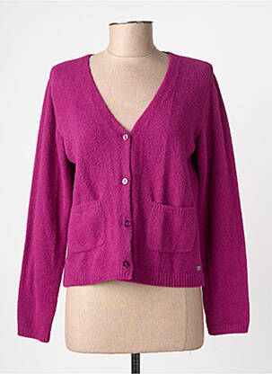 Gilet manches longues coupe cintrée violet SURKANA femme