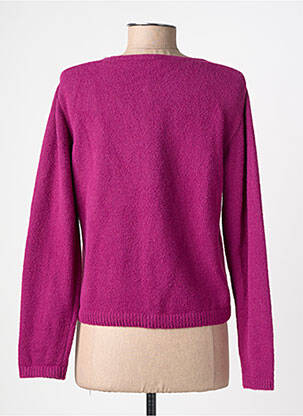 Gilet manches longues coupe cintrée violet SURKANA femme