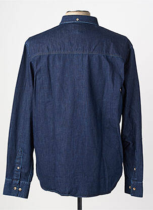 Chemise manches longues coupe droite bleu BILLYBELT homme