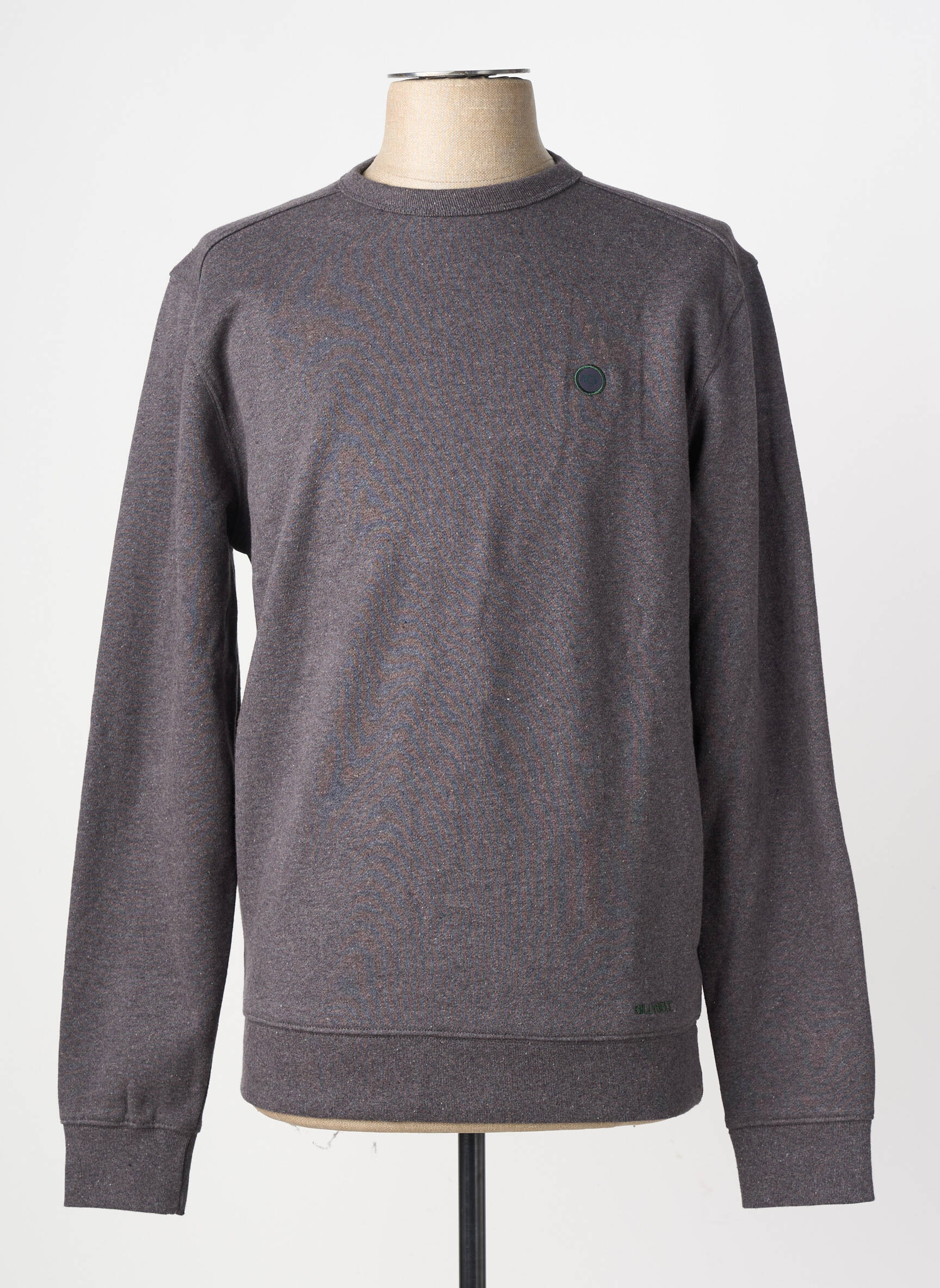 Sweat-shirt broderie manches longues gris BILLYBELT homme