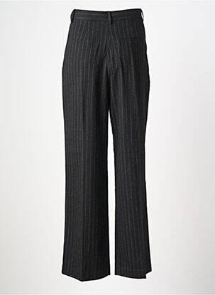 Pantalon large tissage crêpe taille haute noir SOAKED femme