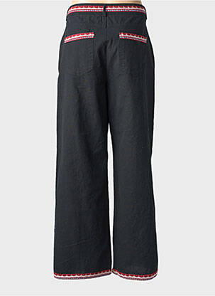 Pantalon large tissage popeline taille normale noir MAISON HOTEL femme