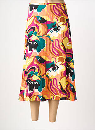 Jupe longue imprimé fantaisie orange KING LOUIE femme