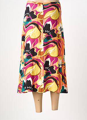 Jupe longue imprimé fantaisie orange KING LOUIE femme