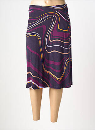 Jupe mi-longue stretch violet SURKANA femme