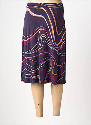 Jupe mi-longue stretch violet SURKANA femme