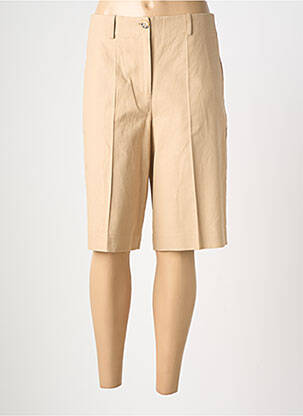 Bermuda taille à pinces taille haute beige SOAKED femme