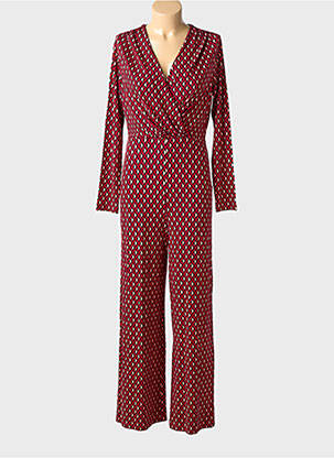Combi-pantalon coupe cintrée manches longues rouge SURKANA femme