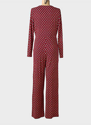 Combi-pantalon coupe cintrée manches longues rouge SURKANA femme