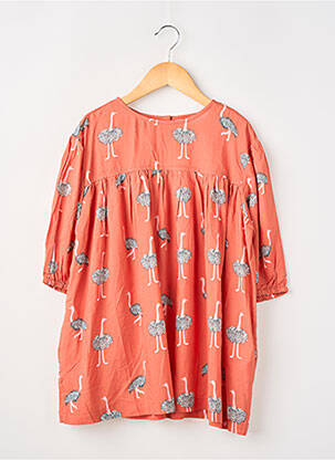 Robe mi-longue col rond manches 3/4 orange COMPAÑIA FANTASTICA fille