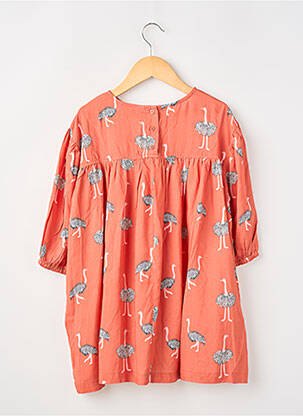 Robe mi-longue col rond manches 3/4 orange COMPAÑIA FANTASTICA fille