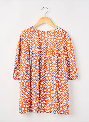 Robe mi-longue col rond manches 3/4 orange COMPAÑIA FANTASTICA fille