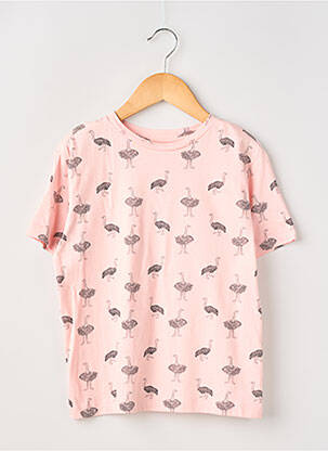 T-shirt coupe cintrée manches courtes rose COMPAÑIA FANTASTICA fille