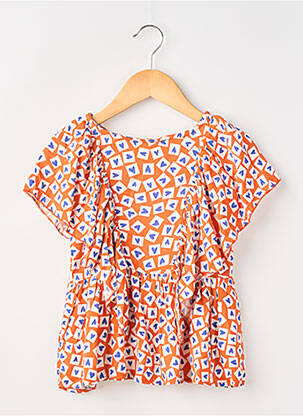 Blouse manches courtes manches courtes orange COMPAÑIA FANTASTICA fille